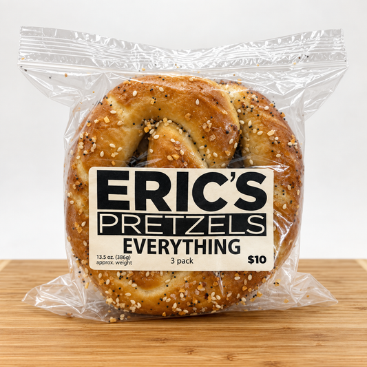 Eric's Pretzels Everything Seasoned Soft Pretzels 3 Pack