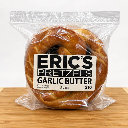 Eric's Pretzels Garlic Butter Soft Pretzels 3 Pack