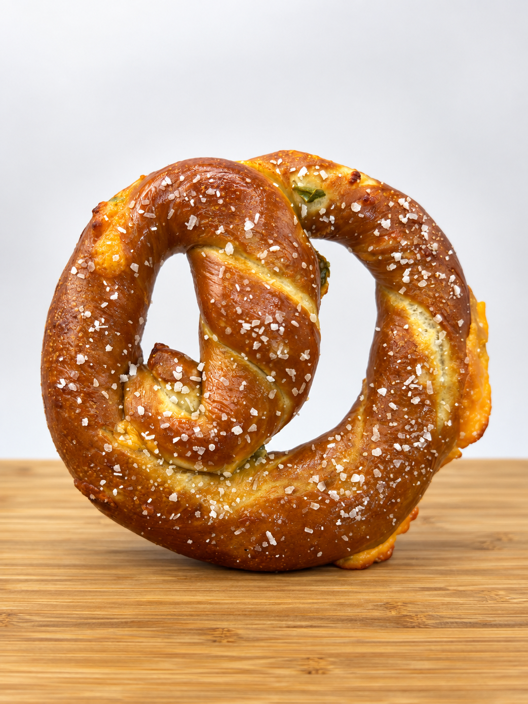 Eric's Pretzels Jalapeño Cheddar soft pretzel
